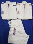 _zestaw czerwone/niebieskie kimono do kata ARASHI Best Sport z aprobatą WKF karate